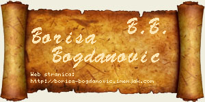 Boriša Bogdanović vizit kartica